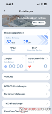 Meny för inställningar
