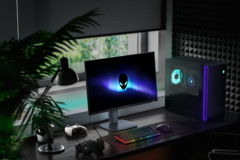 Spelmonitorn Alienware AW2725DM (bilden) stöder både Nvidia G-Sync och AMD FreeSync. (Bildkälla: Alienware)