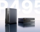 Bilden visar minisforum MS-S1 mini-PC som har en volym på endast 3,5 liter och är utrustad med den kraftfullaste Gorgon Halo APU:n