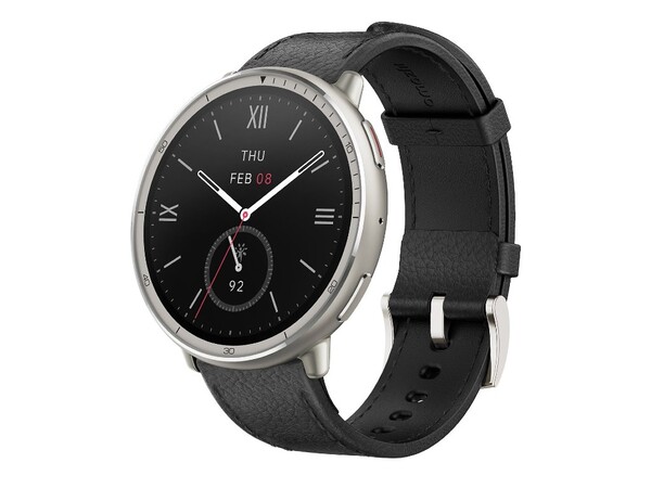 Amazfit Active 2 Premium Edition har safirglasskydd och läderremmar. (Bildkälla: Amazfit)