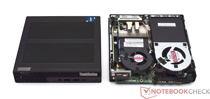 Lenovo ThinkStation P3 Tiny med öppen topp