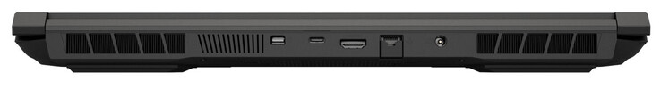 Baksida: Mini Displayport 1.4a (G-Sync), USB 3.2 Gen 2 (USB-C), HDMI 2.1, Gigabit Ethernet, strömförsörjning