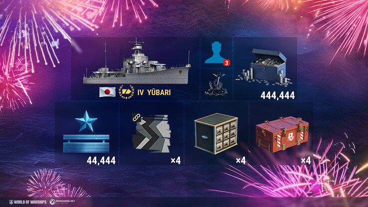 Föremål som ingår i World of Warships - Anniversary Party Favor DLC (Bildkälla: Epic Games Store)