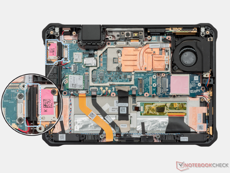 Latitude inre delar i 7030 Rugged Extreme (Källa: Dell)