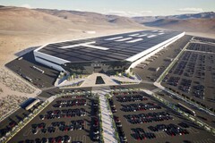 Teslas gigafabrik i Nevada, USA. (Bildkälla: Tesla)