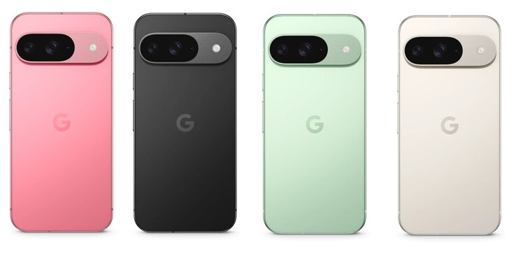 Google Pixel 9:s olika färgställningar