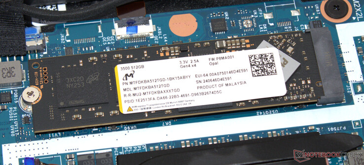 En PCIe 4.0 SSD fungerar som systemenhet.