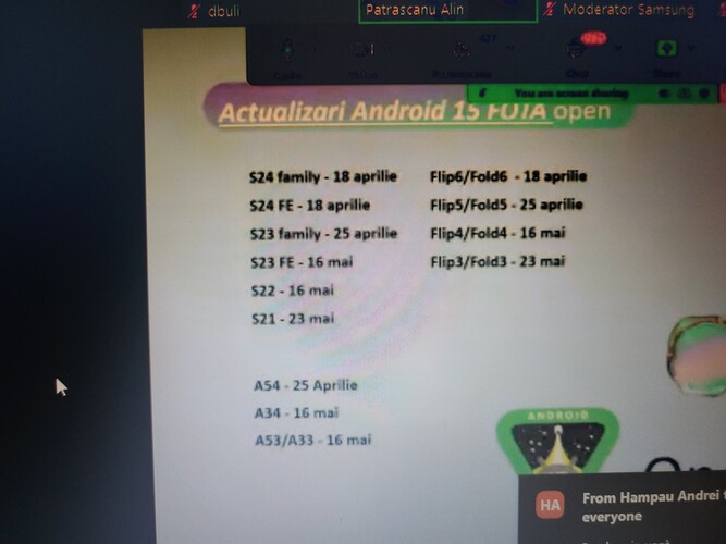 Samsung verkar ha avslöjat One UI 7:s utrullningsschema under ett Zoom-samtal.