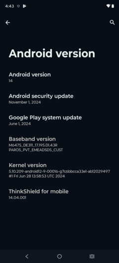 Motorola Moto G75 programvara