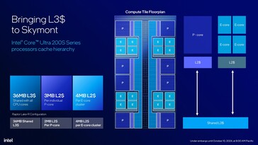 Intel Core Ultra 200S: Schematisk bild över beräkningskällan. (Bildkälla: Intel)