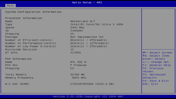 Geekom GT1 Mega - BIOS-alternativ