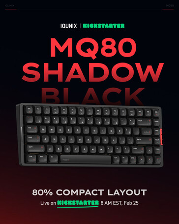 Iqunix MQ80 i färgställningen Shadow Black