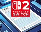 Switch 2-logotypen visas ovanför en mockup av Nintendo-undersökningen (Bildkälla: Nintendo of America med ändringar)