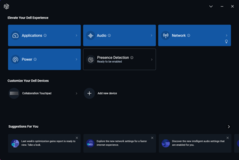 Startskärm för Dell Optimizer
