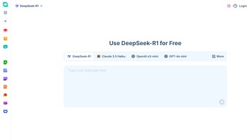 HIX.AI har lagt till DeepSeek-R1 AI i sin lista över inloggningsfria chatbottar. (Bildkälla: HIX.AI)