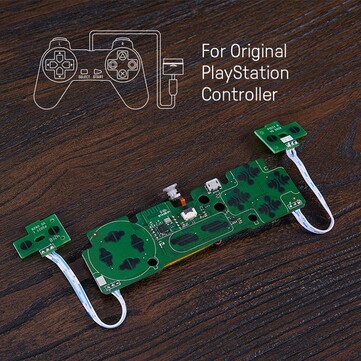 Mod Kit PCB passar in i chassit på den ursprungliga PlayStation Controller. (Bildkälla: 8BitDo)