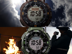 Casio Pro Trek PRG-340L-5 (överst) och Casio Pro Trek PRG-340B-3 (nederst). (Bildkälla: Casio)