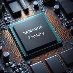 Samsung Foundry har äntligen fått några nya order för sin 4 nm-nod (bild genererad av DALL-E)