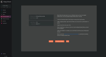 Keychron Launcher tangentbord firmware uppdatering skärmdump