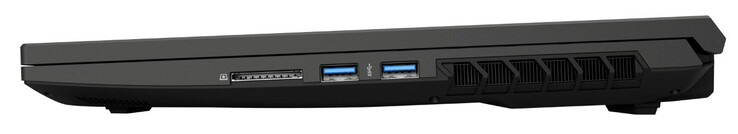 Höger sida: SD-kortläsare, 2x USB 3.2 Gen 1 (USB-A)