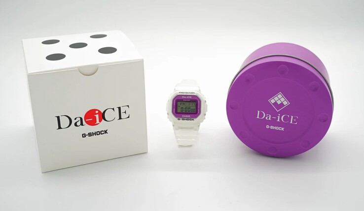 Anpassad förpackning för den kommande Casio x Da-iCE collab-klockan. (Bildkälla: Great G-Shock World)