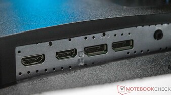 HDMI och DisplayPort på baksidan