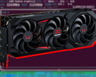 AMD Radeon RX 9070 XT på skärmen för överklockningsresultat