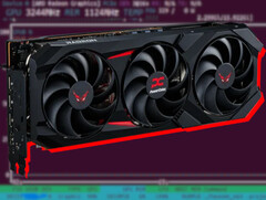 AMD Radeon RX 9070 XT på skärmen för överklockningsresultat