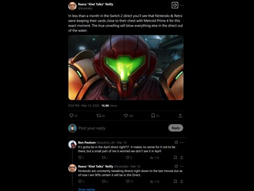 Kiwi Talkz Metroid Prime 4: Beyond Switch Direct X-post (Bildkälla: skärmdump, Kiwi Talkz X-konto)