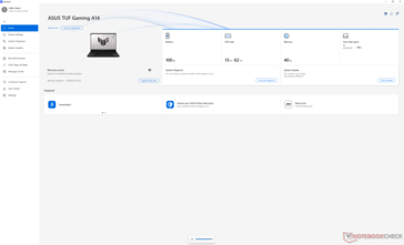 MyAsus startskärm