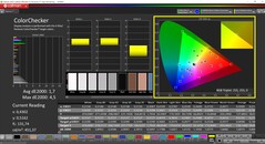 CalMAN ColorChecker (profil: AdobeRGB, färgrymd: AdobeRGB)