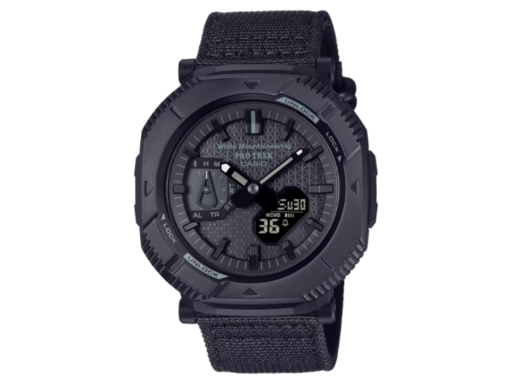 Casio Pro Trek x White Mountaineering PRJ-B001WM-1 finns nu tillgänglig i Europa. (Bildkälla: Casio)