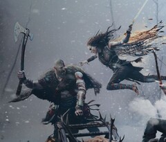 Kratos avvärjer en sörjande och rasande Freya i God of War Ragnarok. (Bildkälla: PlayStation)