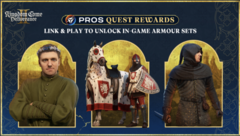 The Alluring Wreath, Lords of Skalitz caparison, Warhorse Armor Set, och Cutpurse Armor Set, tidigare endast tillgängliga genom Twitch drops. (Bildkälla : Steam)