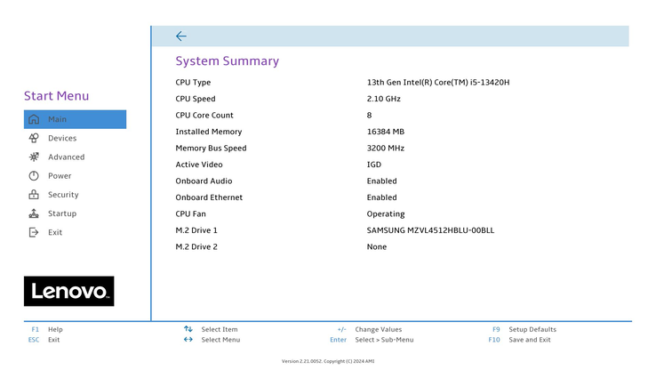 BIOS-alternativ på Lenovo IdeaCentre Mini 5