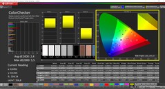 CalMAN ColorChecker (profil: Native, målfärgrymd: P3)