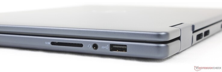 Höger sida: SD-läsare, 3,5 mm headset, USB-A 3.2 Gen. 1
