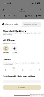 Effektivitet och klipphöjd - Dreame A1 recension