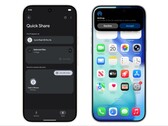 Pixel 10 Pro XL skickar en bild till en iPhone via Quick Share. (Bildkälla: Google)