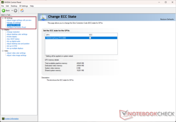 ECC-tillstånd växlar i RTX 4090